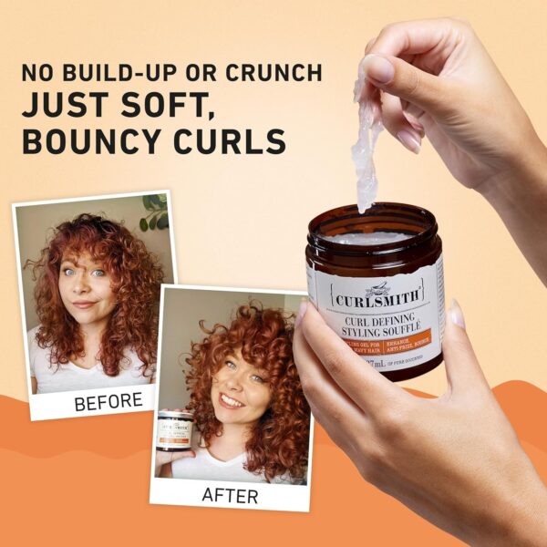 CURLSMITH - Curl Defining Styling Soufflé - Vegan Medium Hold Styling Gel for Wavy, Curly and Coily Hair (8oz)