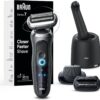 Braun Electric Shaver for Men, Series 7 7185cc, Waterproof, Wet & Dry Shave, Shaving Kit with SmartCare Center and Beard Trimmer, 3 Shave Modes, 60 Minute Battery Runtime, 10 Piece Set