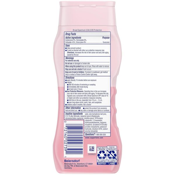 Coppertone WaterBabies Baby Sunscreen Lotion SPF 50, Hypoallergenic Sunscreen for Babies, Water Resistant, Pediatrician Recommended, 8 Fl Oz Bottle