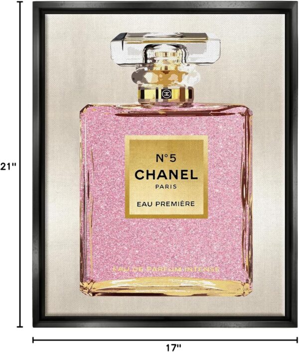 Stupell Industries Pink Luxury Perfume Framed Floater Canvas Wall Art by Madeline Blake