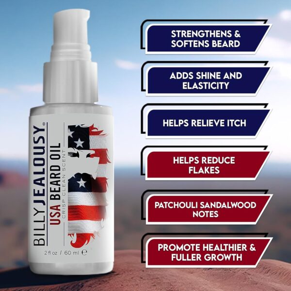 Billy Jealousy Beard Oil for Men, Lightweight, Low Shine, and Hydrating Beard Moisturizer for Softer Hair, Helps Prevent Itching and Flakes