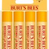 Beeswax Lip Balm Pack by Burts Bees for Unisex - 4 x 0.15 oz Lip Balm