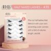 Ardell Naked Half Lashes 434 - Delicately Handcrafted Cat Eye False Eyelashes, 5-Pairs, 1-Pack