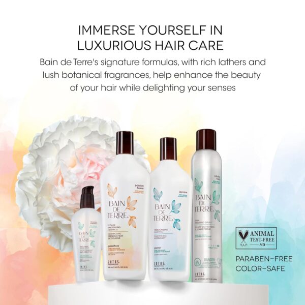 Bain de Terre Green Meadow Balancing Conditioner, Gentle Moisture Balance for Soft, Silky & Bouncy Hair with Argan & Monoi Oils, Paraben-free, Color-Safe, Vegan (2 sizes)