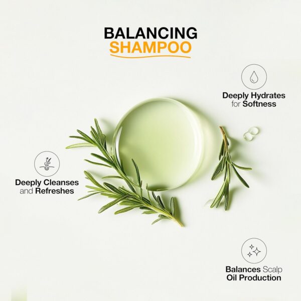 GK HAIR Balancing Shampoo Repairs Dry Damage For Oily Flaky Itchy Scalp Thinning Removes Impurities Deep Cleansing Natural Moisture Keratin Treatment Sulfate Parabem Free All Hair Types - 33.8 Ounce