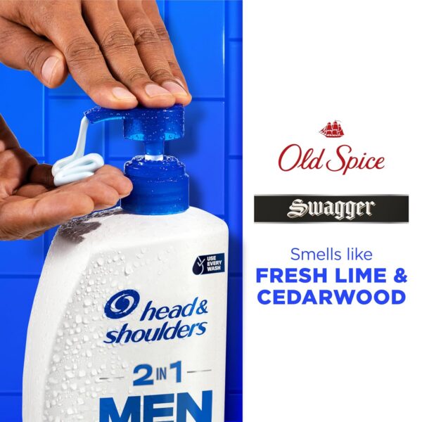 Head & Shoulders Mens 2 in 1 Dandruff Shampoo and Conditioner, Anti-Dandruff Treatment, Old Spice Swagger for Daily Use, Paraben Free, 31.4oz, 2 PACK