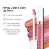Almay Color & Care Hydrating Lip Gloss, Soft Natural Hues, Prebiotic Complex, Hyaluronic Filling-Sphere Technology, 100 Pink Twilight, 0.1 Fl Oz