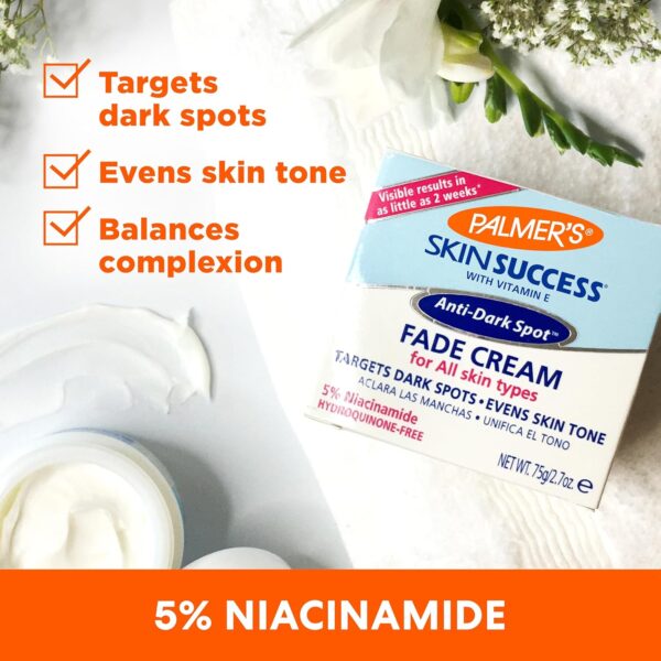 Palmer's Skin Success Anti-Dark Spot Fade Cream with Vitamin E and Niacinamide, Helps Reduce Dark Spots and Age Spots, Suitable for All Skin Types 2.7 Ounce