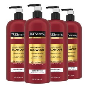 TRESemmé Keratin Smooth Conditioner 4 pack for Frizzy Hair, Formulated with Lamellar-Discipline, 28 Fl Oz
