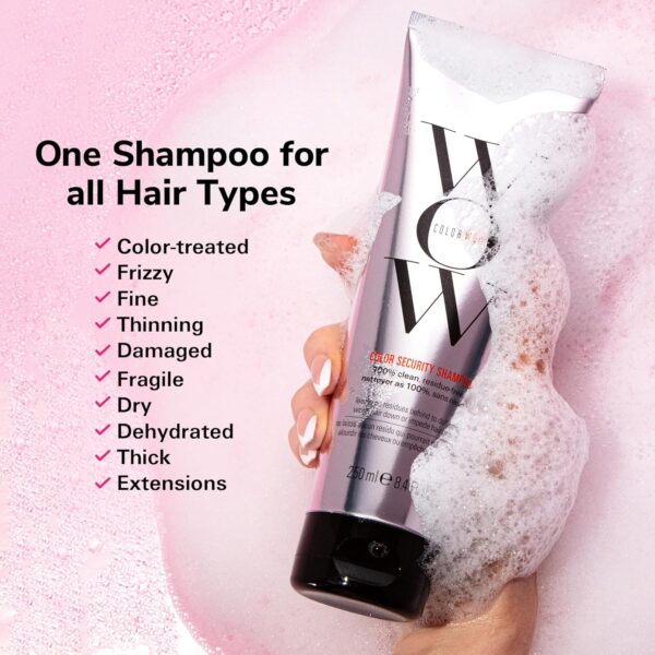 COLOR WOW Color Security Shampoo – Sulfate Free & Residue-Free Formula | Healthy Looking Hair & Scalp | Paraben Free Salon Quality