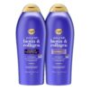 OGX Shampoo and Conditioner Set, Thick and Full + Biotin and Collagen, Purple, Helps Thicken and Texturize Hair, Ideal for Flat to Medium Volume Hair, 25.4 FL OZ, 2 Pack