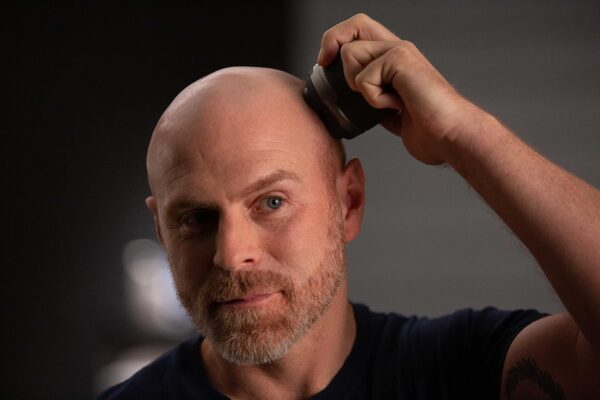 Microtouch Titanium Electric Head Shaver - Rechargeable Head and Face Shaver for Men, Cordless Razor, Hypoallergenic Wet/Dry Shaving, Precision Head Trimmer, Lithium Power, Battery Powered