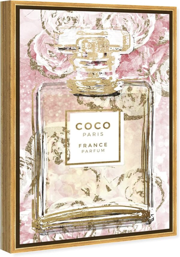 The Oliver Gal Artist Co. Fashion and Glam Wall Art Framed Canvas Prints 'Floral French Perfume' Perfumes
