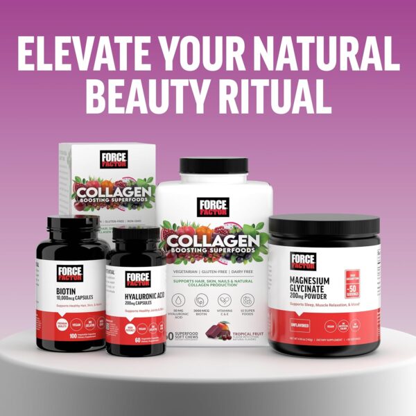 Force Factor Hair Growth Accelerator Capsules, Hair Growth Vitamins for Women & Men with Clinically Proven Lustriva & Biotin to Support Healthy Hair, Reduce Fine Lines & Wrinkles, 90 Capsules