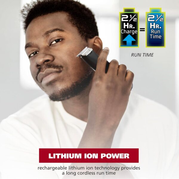 Wahl Lithium-Ion Cordless Rechargeable Edge & Detail Shaver and Beard Trimmer for Men with USB Charging – Model 3025950