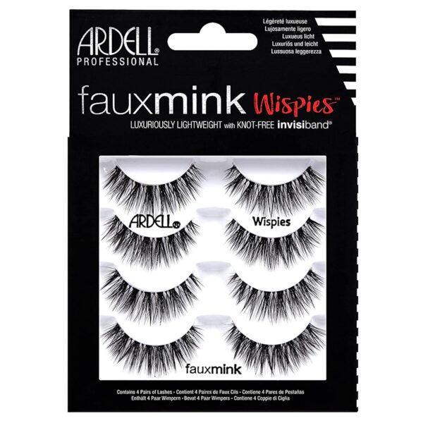 Ardell False Lashes Faux Mink Wispies Multipack, 1 pk x 4 pairs