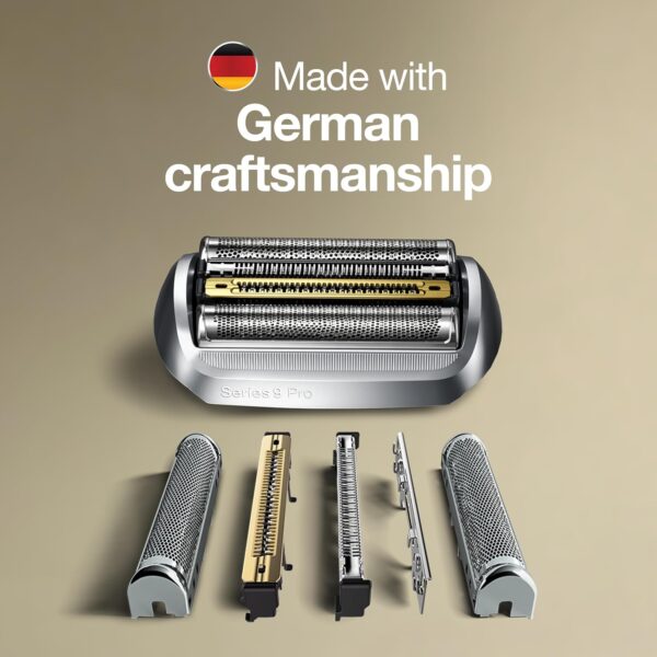 Braun Electric Shaver Head Replacement Part 94M, Compatible with Series 9 Pro and Series 9 Electric Razors for Men, Silver