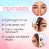 Ardell Brow Glue Crystal Clear, Instant Lamination Lift with Dual Sided Styling Brush, All day Extreme Hold Clear Eyebrow Gel for Fluffy, Defined Brows, 0.35 oz