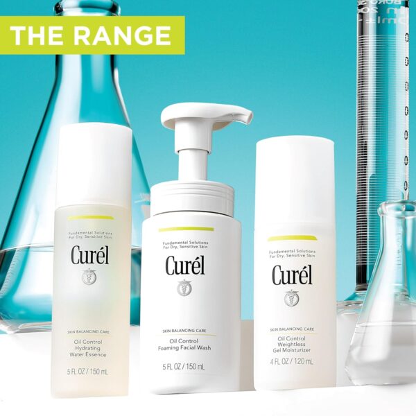 Curel Oil Control Japanese Skin Care, Foaming Face Wash For Dry, Sensitive Skin, Gentle Face Wash for Women and Men, 5 Oz