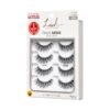 KISS Lash Couture, False Eyelashes, 'Jubilee', 10 mm, Includes 4 Pairs Of Lashes, Contact Lens Friendly, Easy to Apply, Reusable Strip Lashes, Glue On