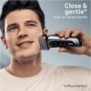Braun Series 8 Electric Razor for Men, with 4+1 Shaving Elements & Precision Long Hair Trimmer, Close & Gentle Even on Dense Beards, Wet & Dry Electric Razor with 60min Runtime, 8517s Galvano Silver