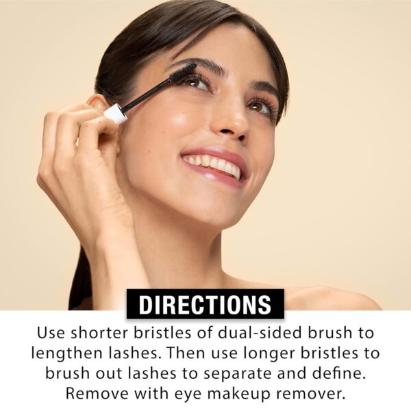 Neutrogena Healthy Definition Mascara, Eyelash Mascara Defines, Lifts, Curls, Lengthens & Volumizes Lashes, Dual-Sided Comb + Brush for Natural Application, Carbon Black,.27 oz