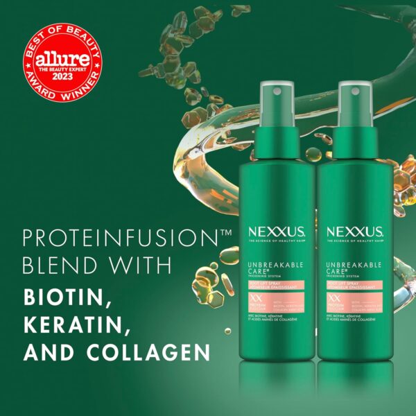 Nexxus Root Lift Thickening Spray Unbreakable Care with ProteinFusion Blend of Biotin, Keratin & Collagen Amino Acids, 6 oz