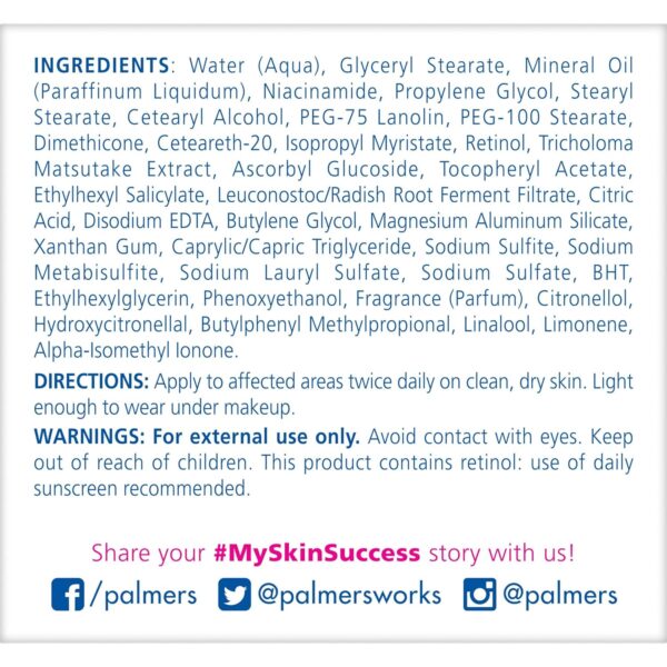 Palmer's Skin Success Anti-Dark Spot Fade Cream with Vitamin E and Niacinamide, Helps Reduce Dark Spots and Age Spots, Suitable for All Skin Types 2.7 Ounce