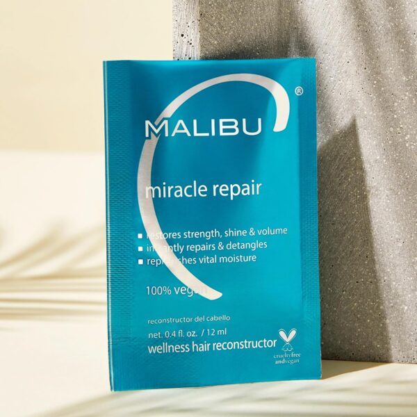 Malibu C Miracle Repair Hair Reconstructor - Nourishing Treatment for Weak, Damaged Strands - Flax Protein & Vitamin B5 for Moisture