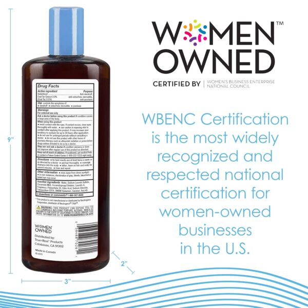 True+Real Coal Tar Therapeutic Plus Tar Gel Anti-Dandruff Shampoo Original Strength 0.5% Coal Tar, 16 Fl Oz, Pack of 2