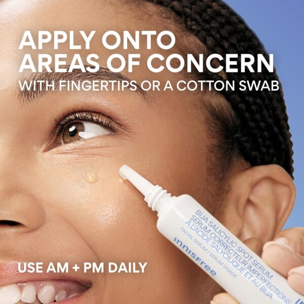 innisfree Bija Spot Serum with Salicylic Acid & Castor Oil, Korean Treatment for Acne, Pore Care, Smooth Skin