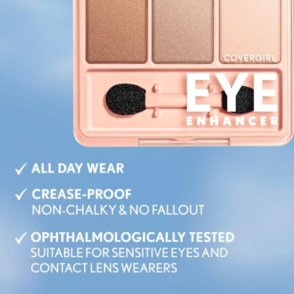 81z8HVIsaGL._SL1500_.jpg COVERGIRL - Eye Enhancers 4-Kit Eyeshadow, silky, sheer formula, double ended applicator, 100% Cruelty-free