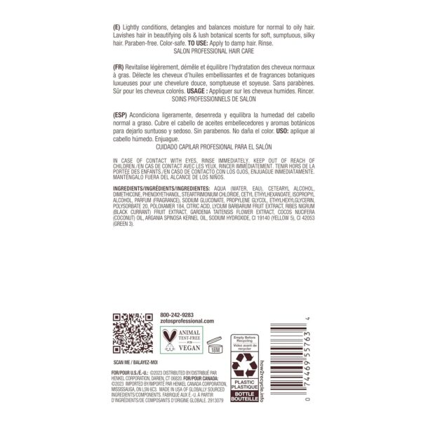 Bain de Terre Green Meadow Balancing Conditioner, Gentle Moisture Balance for Soft, Silky & Bouncy Hair with Argan & Monoi Oils, Paraben-free, Color-Safe, Vegan (2 sizes)