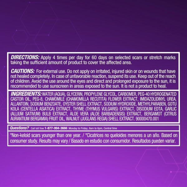 Cicatricure Advanced Scar Gel for Face & Body - Proven Results in 2 Weeks, Scar Treatment for Surgical Scars, Stretch Marks, Scars of Burns and Injuries, Acne Scar Treatment, 1 oz (28 g) - Pack of 3