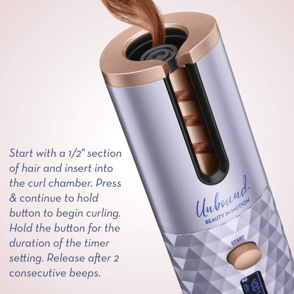 Conair Unbound Cordless Auto Curler - Rechargeable Auto Curler For Curls or Waves
