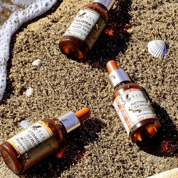 Eclat Skincare Face Serum Set – Vitamin C, Retinol, Hyaluronic Acid for Hydration & Anti-Aging – Brightening & Firming Facial Serums – 3 Pack Face Care Set