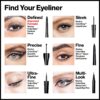 REVLON Pencil Eyeliner, ColorStay Eye Makeup with Built-in Sharpener, Waterproof, Smudgeproof, Longwearing with Ultra-Fine Tip, 201 Black, 0.01 Ounce (Pack of 2)
