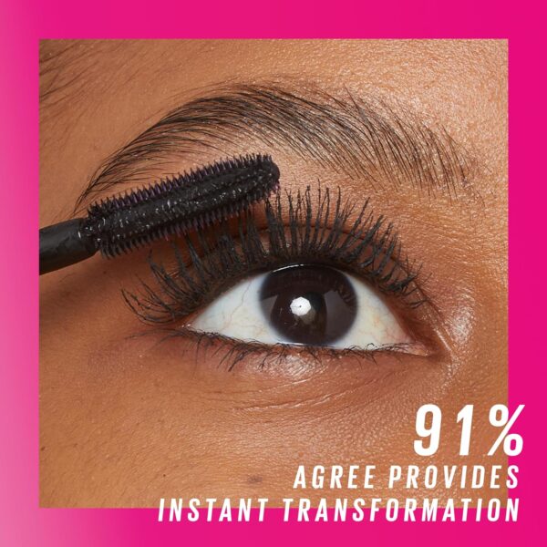 Maybelline Lash Sensational Firework Washable Mascara, Lengthening & Volumizing Mascara for up to 24HR wear, Blackest Black, 1 Count
