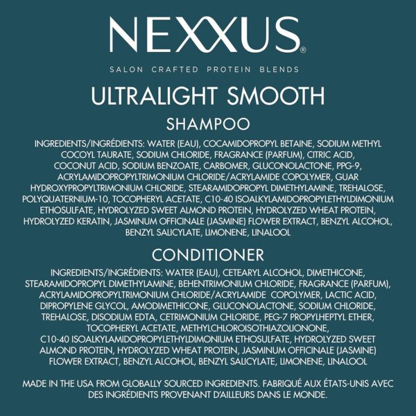 Nexxus Ultralight Weightless Shampoo & Conditioner for Dry, Frizzy Hair - Smooth Treatment to Block Out Frizz, 13.5 oz (Pack of 2)