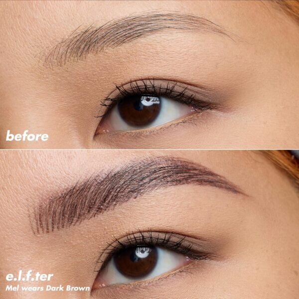 e.l.f. Holy Strokes Micro-Fine Brow Pen, Liquid Waterproof Eyebrow Makeup For Detailing & Adding Dimension, Vegan & Cruelty-Free, Deep Brown