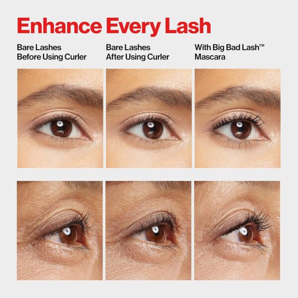 Revlon Comfort and Control Eyelash Curler, Easy to Use with Storage for Refill Pads