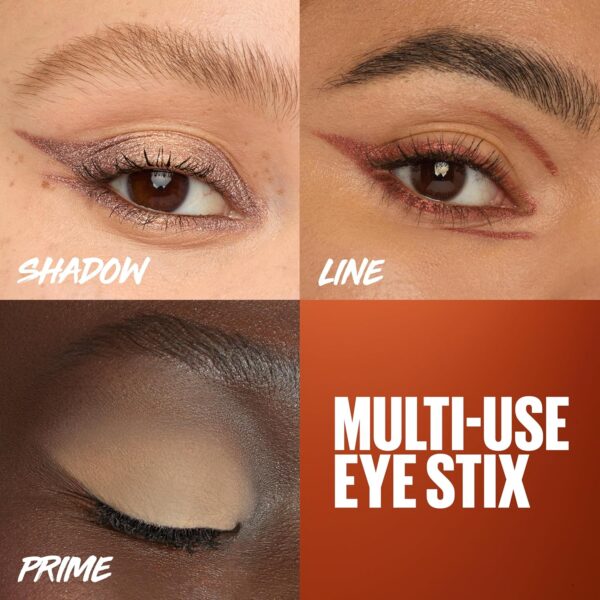 Maybelline Color Tattoo Longwear Multi-Use 24HR Eye Shadow Stix, Rich, Long Lasting Eyeshadow, Eyeliner and Eye Primer Stick, I Am Cheeky (Mauve Shimmer)