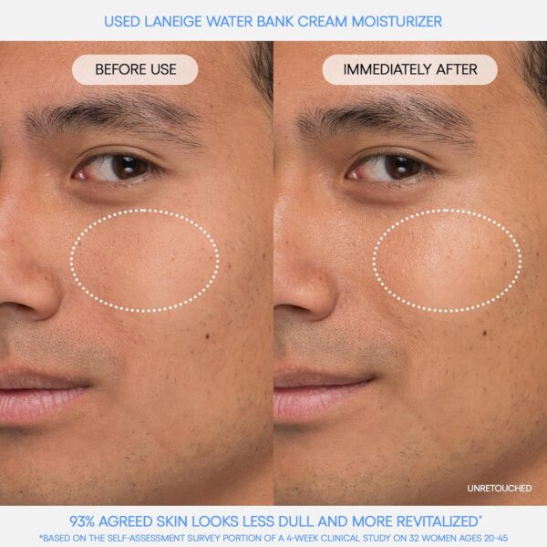 LANEIGE Water Bank Blue Hyaluronic Cream Moisturizer: Hydrating Korean Face Cream with Squalane & Ceramide for Skin Barrier Support, Dermatologist-Tested