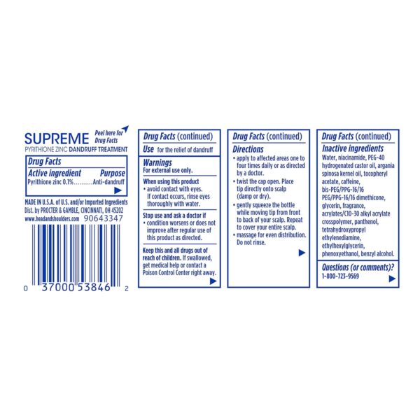 Head & Shoulders Supreme with Argan Oil and Vitamin E, Hydrating Scalp Serum, Fresh, 1.3 Fl Oz