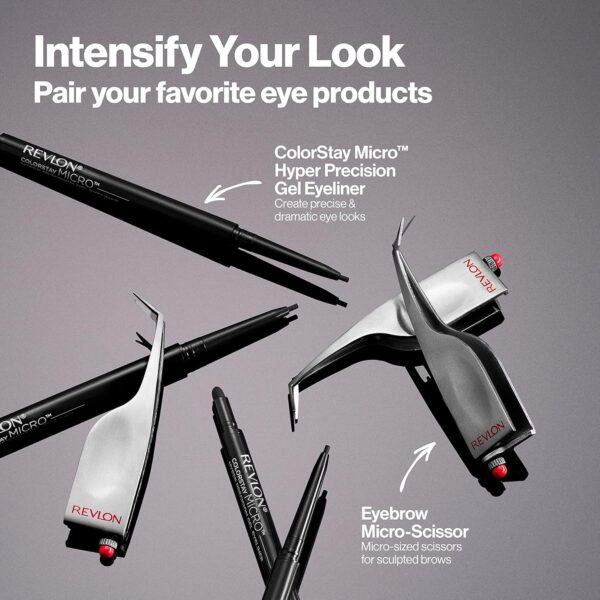 Revlon Gel Eyeliner, ColorStay Micro Hyper Precision Eye Makeup with Built-in Smudger, Waterproof, Longwearing with Micro Precision Tip, 215 Brown, 0.002 oz