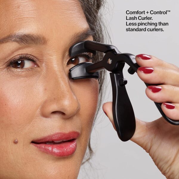 Revlon Comfort and Control Eyelash Curler, Easy to Use with Storage for Refill Pads
