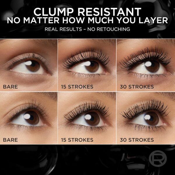 L'Oreal Paris Paradise Big Deal Mascara, Volumizing and Lengthening Formula, Buildable, Clump Resistant, Washable Blackest Black Mascara, 0.33 Fl Oz