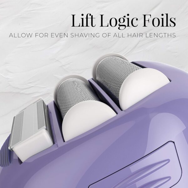 Remington Smooth & Silky Electric Shaver for Women, 4-Blade Smooth Glide Foil Shaver and Bikini Trimmer with Almond Oil Strip, Shave Wet or Dry