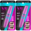 Maybelline Volum' Express Falsies Volumizing, Washable Mascara, Blackest Black, 2 Count