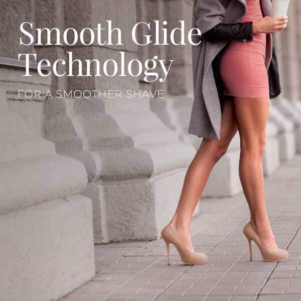 Remington Smooth & Silky Electric Shaver for Women, 4-Blade Smooth Glide Foil Shaver and Bikini Trimmer with Almond Oil Strip, Shave Wet or Dry